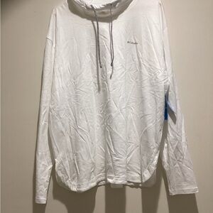 Columbia Classic White Hoodie. XXL